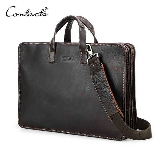 CONTACT'S Leather Business Briefcase